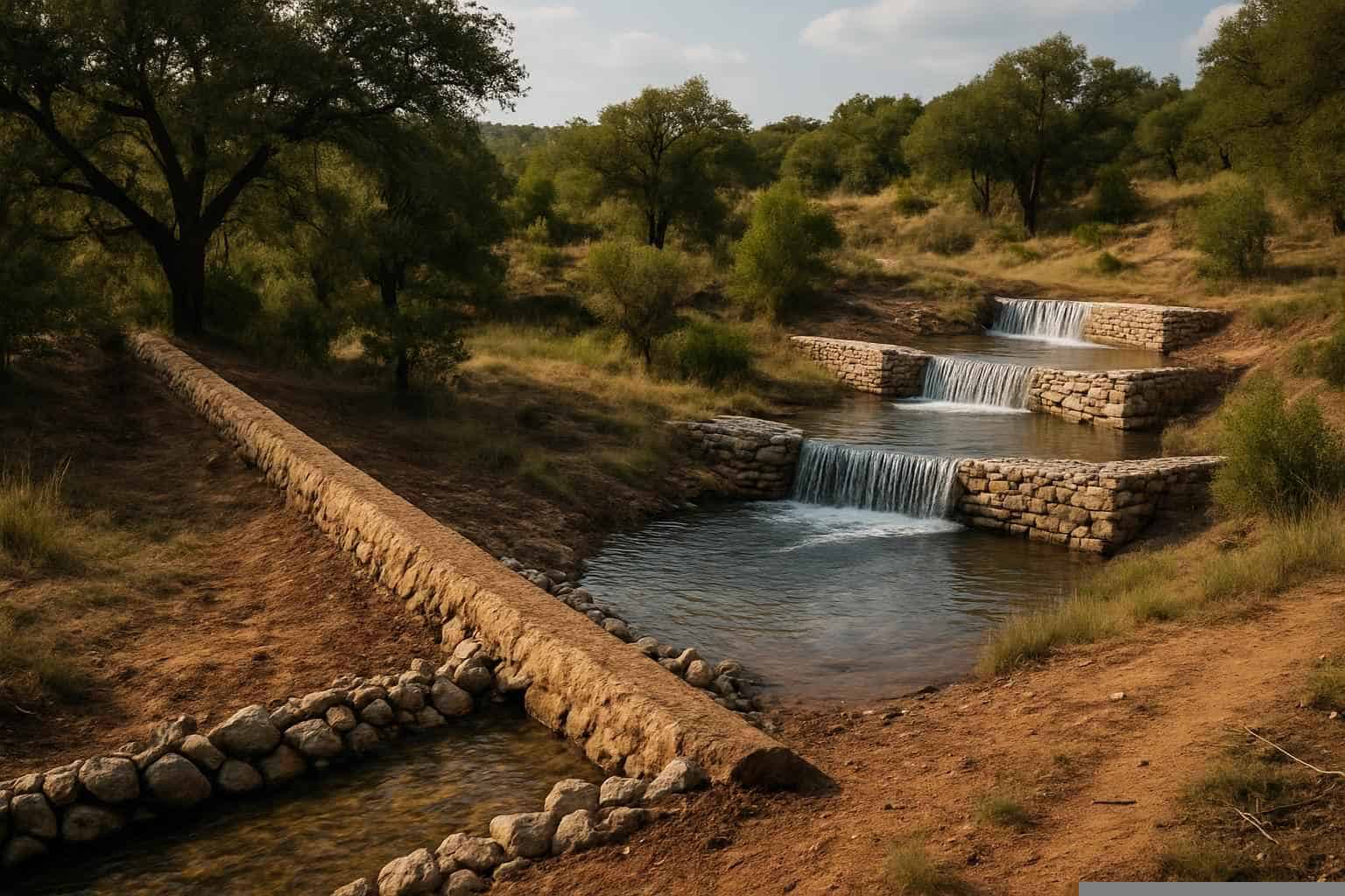 Water Bars and Check Dams in Burnet Texas