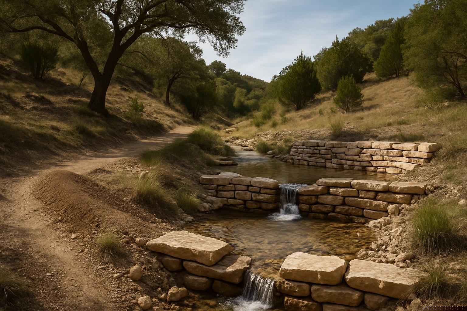 Water Bars and Check Dams in Medina Texas